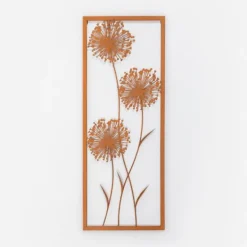 National Trust Alliums in Frame, Rust Wall Art Hot