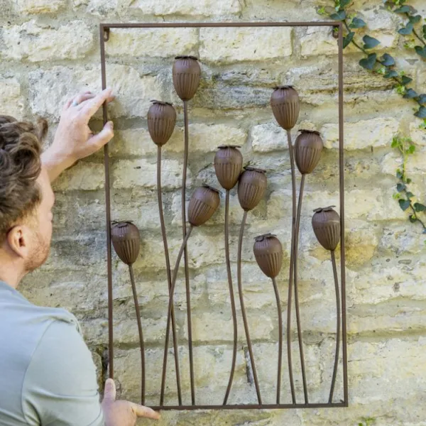 National Trust Ascalon Poppy Head Wall Art New