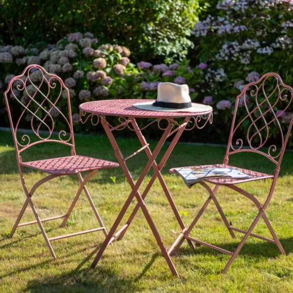 National Trust Avalon Bistro Set, Rose Discount