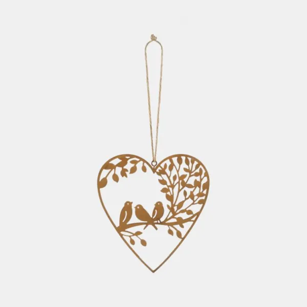National Trust Birds and Blossom Metal Heart Decoration Best