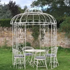 National Trust Birds Garden Gazebo, Cream Discount