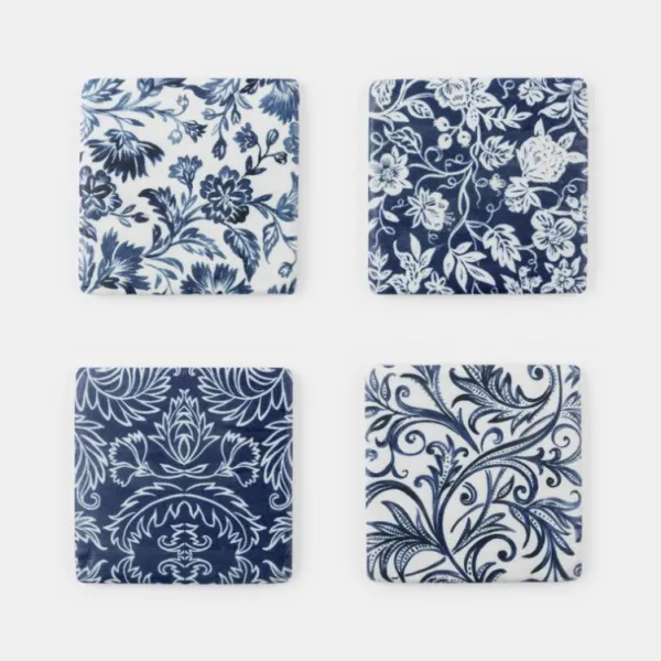 National Trust Blue Floral Coasters, Set of 4 Sale