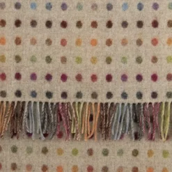 National Trust Bronte by Moon Beige Polka Merino Throw Fashion