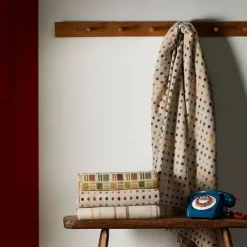 National Trust Bronte by Moon Beige Polka Merino Throw Fashion