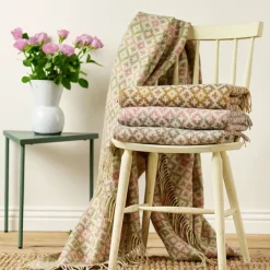National Trust Bronte by Moon Dartmouth Green Throw Hot