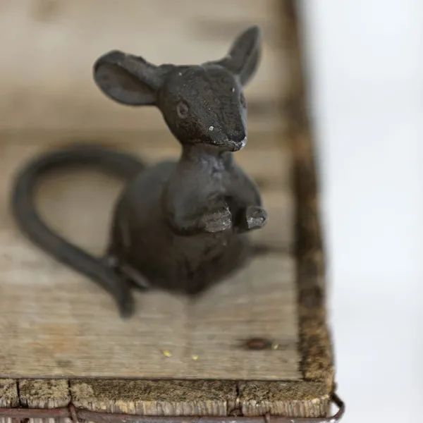 National Trust Cast Iron Mouse Sculpture Hot