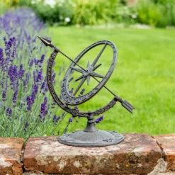 National Trust Cast Iron Ornate Armillary Sundial Clearance
