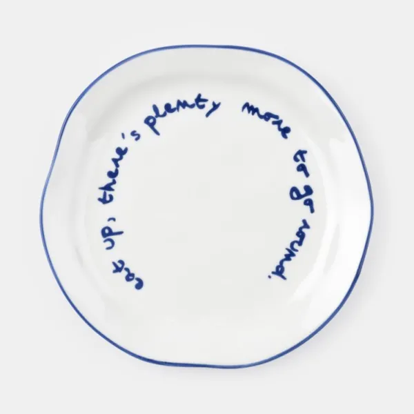 National Trust Ceramic 'Eat Up' Quote Plate Clearance
