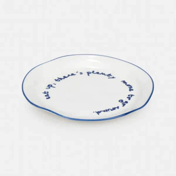 National Trust Ceramic 'Eat Up' Quote Plate Clearance