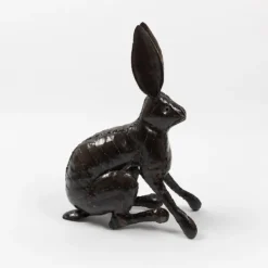 National Trust Chi Africa Sitting Hare Recycled Metal Sculpture Clearance