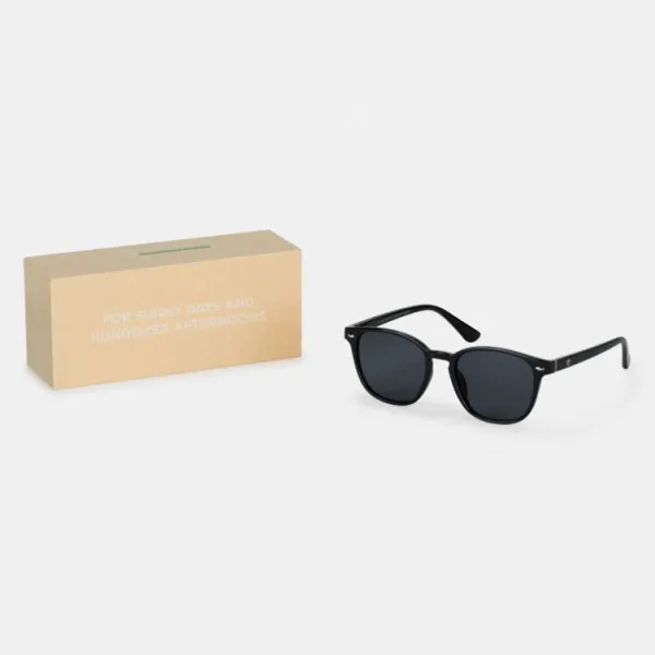 National Trust CHPO Alva Recycled Plastic Black Sunglasses Sale