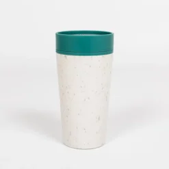 National Trust Circular & Co 12oz Chalk and Aqua Marine Green Reusable Coffee Cup New