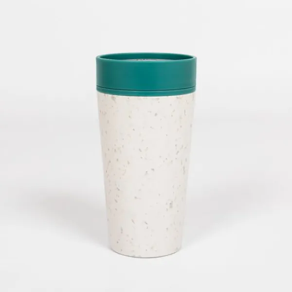 National Trust Circular & Co 12oz Chalk and Aqua Marine Green Reusable Coffee Cup New