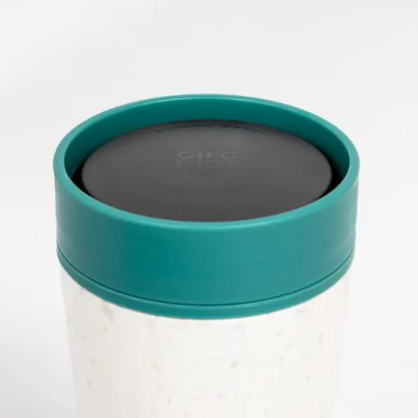 National Trust Circular & Co 12oz Chalk and Aqua Marine Green Reusable Coffee Cup New