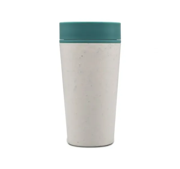 National Trust Circular & Co 12oz Chalk and Aqua Marine Green Reusable Coffee Cup New