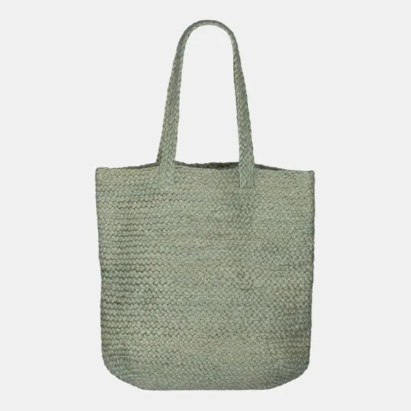 National Trust Ellya Sage Green Natural Jute Tote Bag Clearance