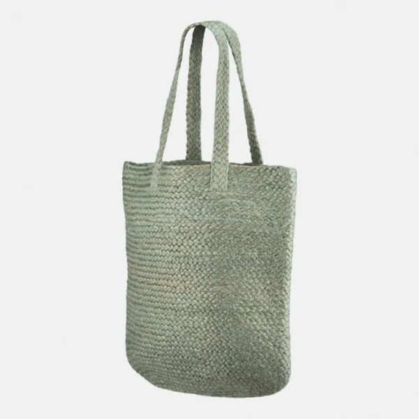 National Trust Ellya Sage Green Natural Jute Tote Bag Clearance