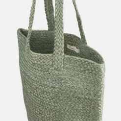 National Trust Ellya Sage Green Natural Jute Tote Bag Clearance