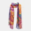 National Trust Floral Sunset Linen Scarf Outlet