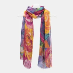 National Trust Floral Sunset Linen Scarf Outlet