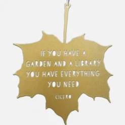 National Trust Hanging Metal Maple leaf, Cicero Quote Hot