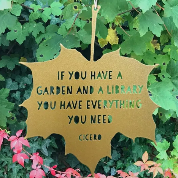 National Trust Hanging Metal Maple leaf, Cicero Quote Hot