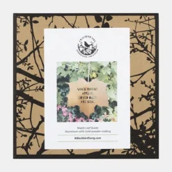 National Trust Hanging Metal Maple leaf, When Robins Appear Quote Outlet
