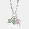 National Trust Just Trade Silver Plated Green and Rose Bead Necklace Best