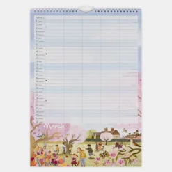 National Trust A3 Family Organiser Calendar 2026 Fashion