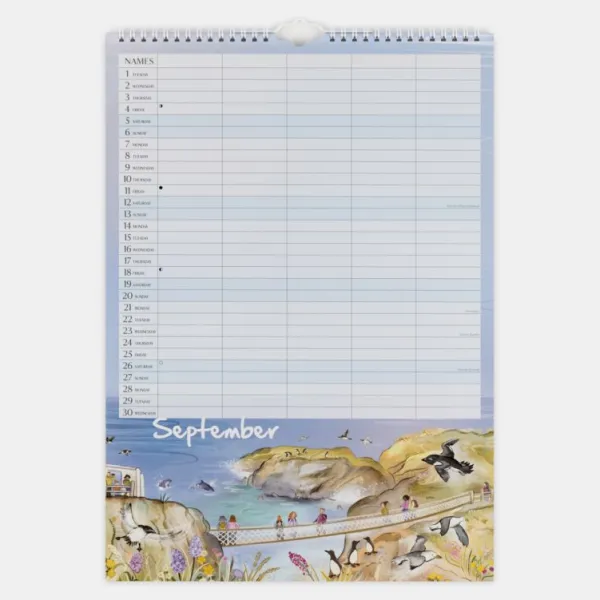 National Trust A3 Family Organiser Calendar 2026 Fashion