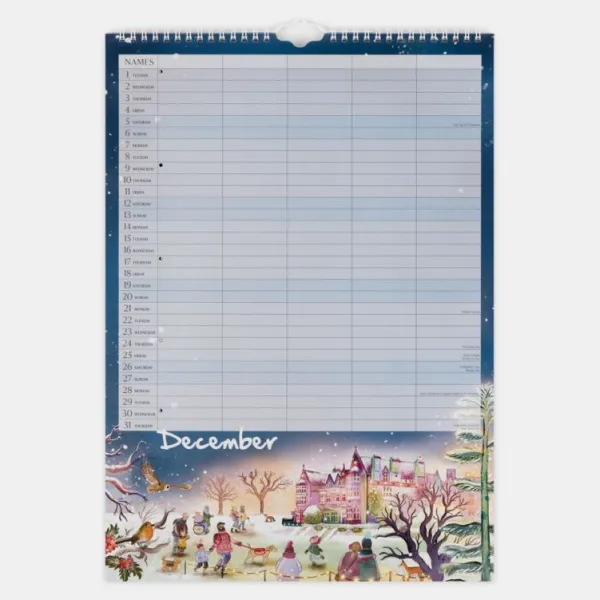 National Trust A3 Family Organiser Calendar 2026 Fashion