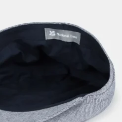 National Trust Blue Linen Flat Cap Best