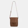 National Trust Brown Leather Cross Body Bag with Buckle Fashion