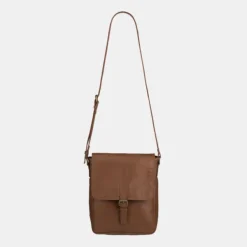 National Trust Brown Leather Cross Body Bag with Buckle Fashion