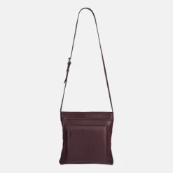 National Trust Burgundy Leather Cross Body Bag Best