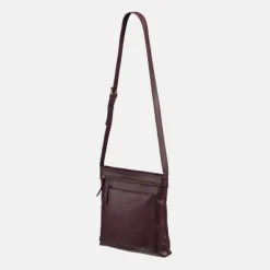 National Trust Burgundy Leather Cross Body Bag Best