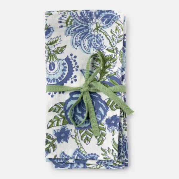 National Trust Cloth Napkins Block Print, Set of 4 Fashion