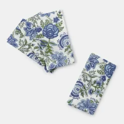 National Trust Cloth Napkins Block Print, Set of 4 Fashion