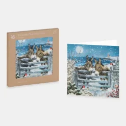 National Trust Donkeys Christmas Cards Box of 10 Discount