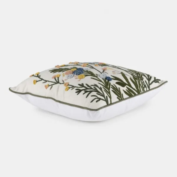 National Trust Embroidered Floral Square Cushion Sale