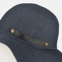National Trust Foldable Hat with Leather Clasp, Navy Best