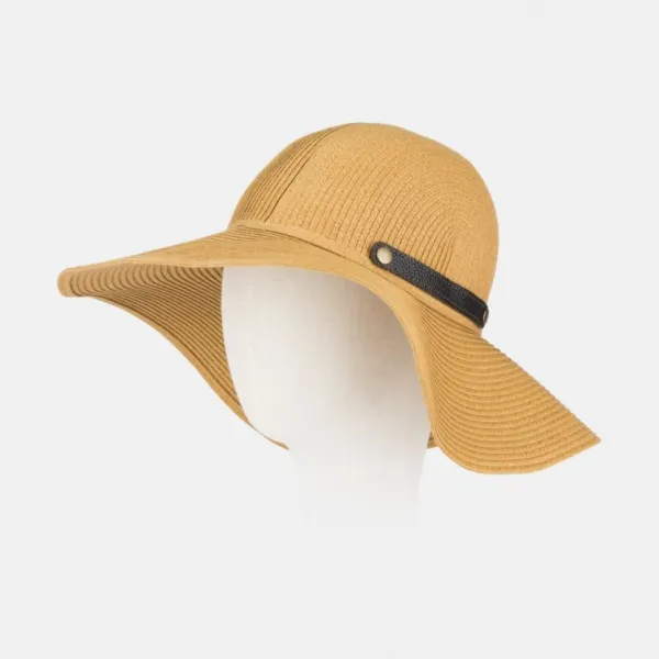 National Trust Foldable Hat with Leather Clasp, Natural Best