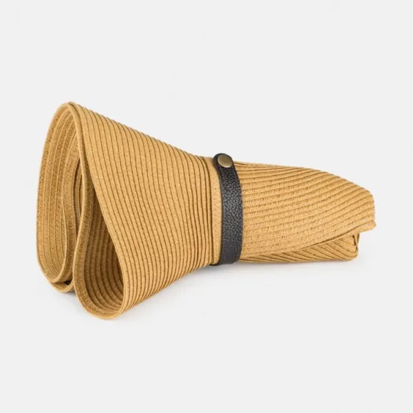 National Trust Foldable Hat with Leather Clasp, Natural Best