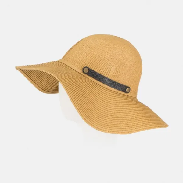 National Trust Foldable Hat with Leather Clasp, Natural Best