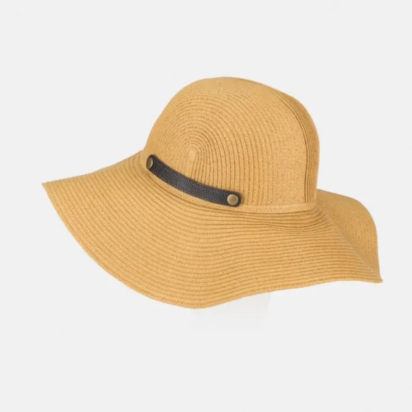 National Trust Foldable Hat with Leather Clasp, Natural Best