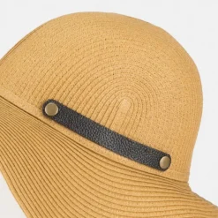 National Trust Foldable Hat with Leather Clasp, Natural Best