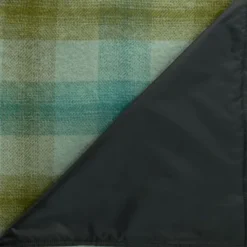 National Trust Green Meadow Check Waterproof Backed Picnic Rug Hot