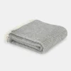 National Trust Illusion Wool Throw, Grey Sale