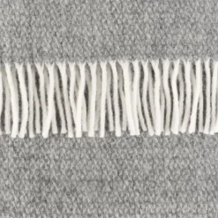 National Trust Illusion Wool Throw, Grey Sale