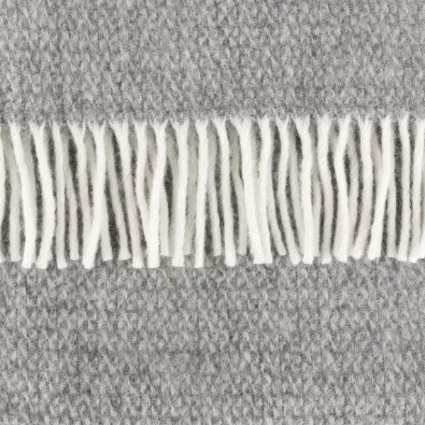 National Trust Illusion Wool Throw, Grey Sale